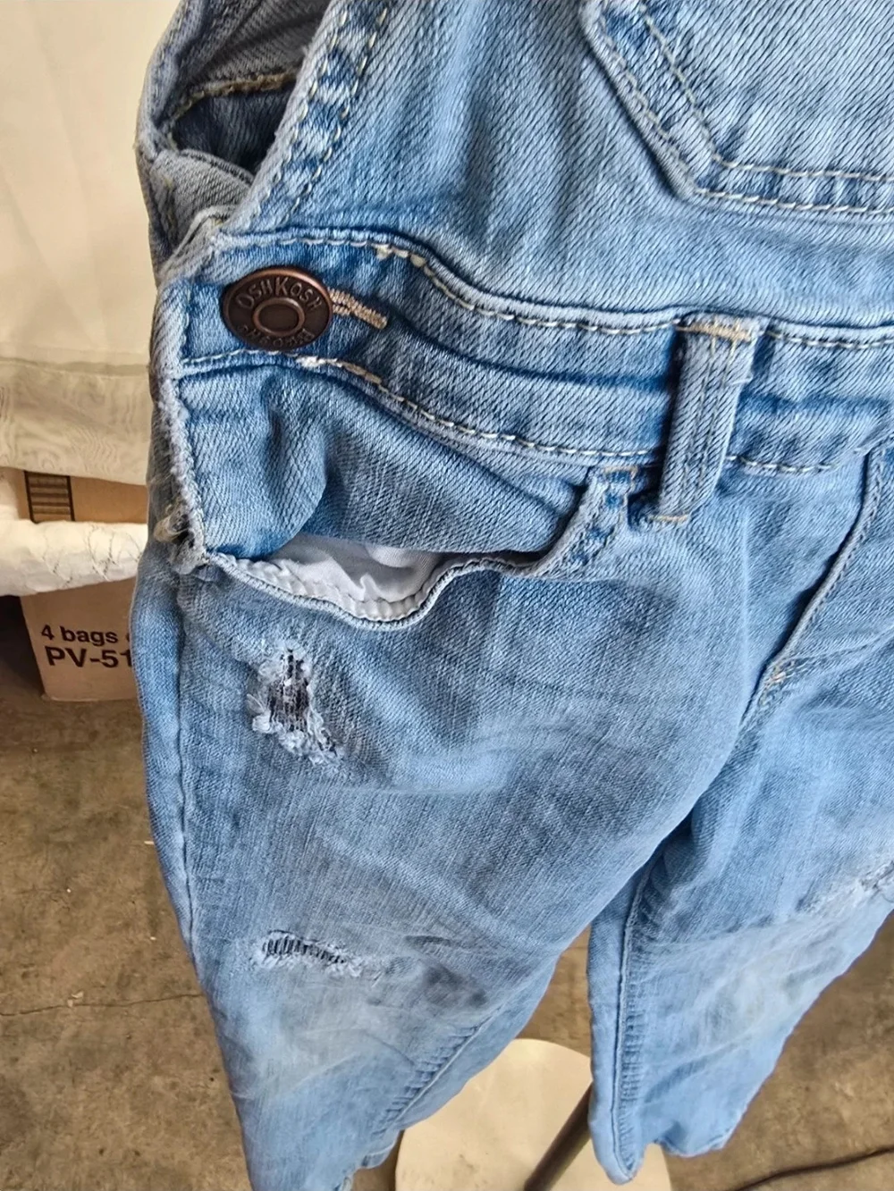 OshKosh B'gosh Light Blue Denim Overalls